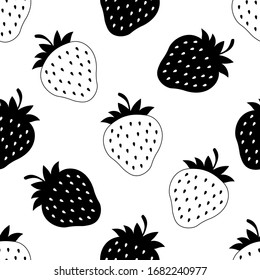 Seamless pattern Strawberry vector 
graphics