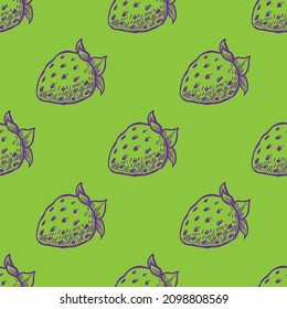 seamless pattern of strawberry vector illustration
