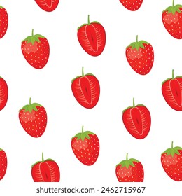 Seamless pattern with strawberry. Vector illustration EPS 10 