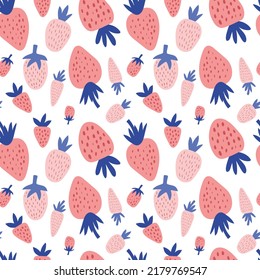Seamless pattern with strawberry. Vector illustrations