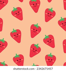 seamless pattern strawberry. wallpaper for textile, gift wrap paper