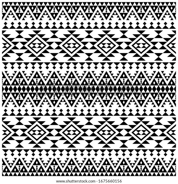 Seamless Pattern Stripe Aztec Style Stock Vector (Royalty Free ...