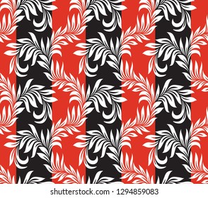 Seamless Pattern Stripe on red and black