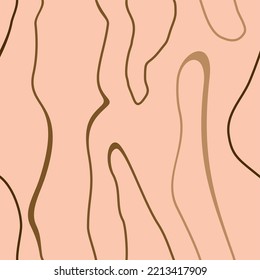 Seamless pattern. Stripe texture. Wavy background. Print for postcards, posters, banners, scrapbooking. Line art. Hand drawn waves. Linear pattern