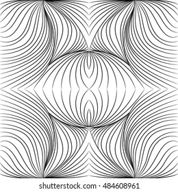 Seamless Pattern. Striped background. Repeating black-white wallpaper. Vintage seamless lines