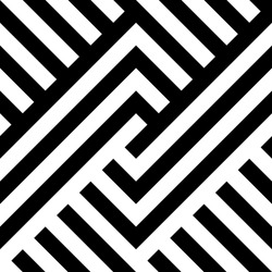 Seamless Pattern With Striped Black White Diagonal Lines (zigzag, Chevron). Optical Illusion Effect. Geometric Tile In Op Art. Vector Illusive Background. Futuristic Vibrant Design.