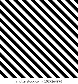 Seamless pattern with striped black white diagonal inclined lines. Optical illusion effect, op art. Vector vibrant decorative background, texture. 