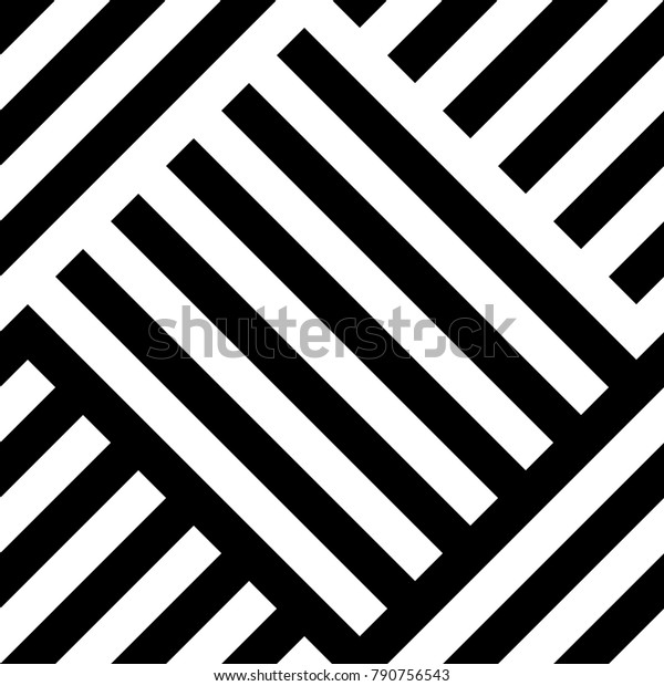 縞模様の黒い白い対角線 ジグザグ 山形 のシームレスなパターン ひし形 の鱗 錯覚効果 オプションアートの背景に幾何学的なタイル ベクターイラストの背景 未来的な鮮やかなデザイン のベクター画像素材 ロイヤリティフリー