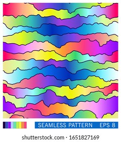 Seamless pattern. Striped bright color texture. Background with neon color gradation. Vector illustration