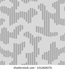 Seamless pattern with striped camouflage ornament. Abstract modern linear military camo texture background. Vector illustration.
