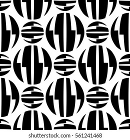 Seamless pattern of striped circles optical illusion