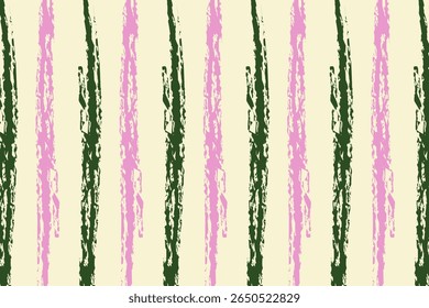 Seamless pattern, striped print. Endless hand-drawn texture with subtle thing simple lines, minimal background design for modern textile, fabric, wrapping paper. Colored flat vector illustration
