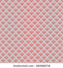 Seamless pattern of striped rhombuses. Geometric background.