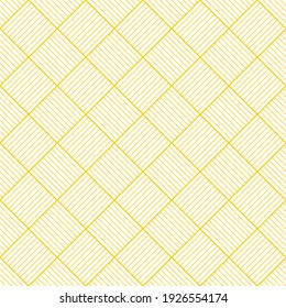 Nahtloses Muster gestreifter Busse. Geometrischer orangefarbener Hintergrund.