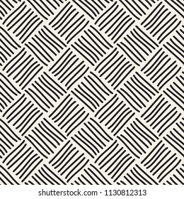 Seamless pattern with striped rhombuses. Repeating vector texture. Stylish tribal background. Modern graphic design.