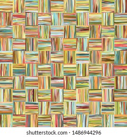 Seamless pattern. Striped squares resembling parquet elements. Non repeating elements. Suitable for flooring.