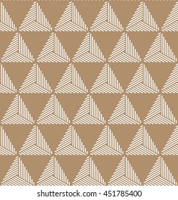 seamless pattern of striped triangles. vector background.