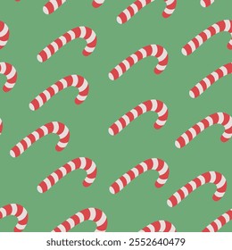Seamless pattern with stripes candy cane doodle style in vector. Element for decoration postcards poster print background backdrop wrapping wallpaper banner