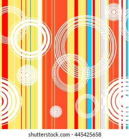 seamless pattern stripes and circles. Vector