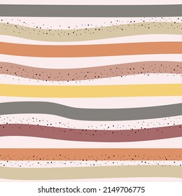 Seamless pattern with stripes and dots in pastel colors. Vector simple illustration.