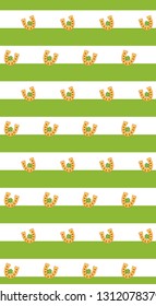 Seamless pattern stripes with horseshoe. St. Patrick`s Day vector pattern. Spring pattern.  
