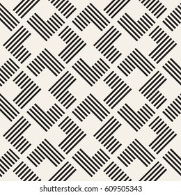 Seamless pattern with stripes. Vector abstract background. Stylish geometric lattice structure.