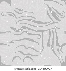 Seamless   pattern  of stripes,spirals, ellipses, hole, waves, spots. Hand drawn.