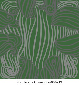 Seamless   pattern  of stripes,spirals, hole, waves, spots. Hand drawn.