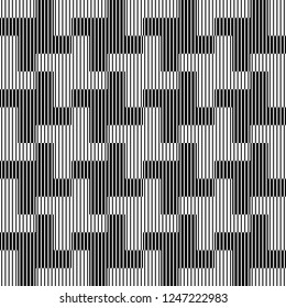 Seamless pattern of stripped crosses. Geometric background. Vector illustration. Good quality. Good design.