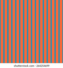 Seamless pattern of strips of bright orange and blue