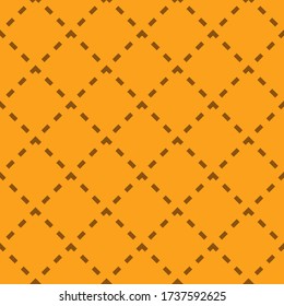 Seamless pattern. Strokes, chevrons ornament. Dashes, curves backdrop. Quadrangles, angle brackets wallpaper. Blocks background. Mosaic motif. Digital paper, textile print, abstract. Vector artwork.