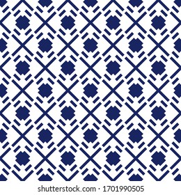  Patrón sin problemas. Pisos, cruces ornamento. Papel pintado de la gente. Fondo de formas. Antecedentes de bordado. Motivo tribal. Mosaico étnico. Impresión textil, diseño web, ilustración abstracta. Obra vectorial.