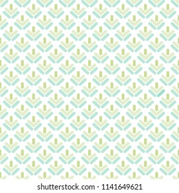 Seamless pattern with strokes and rhombus on white background. Ethnic boho symmetric background. Morrocan pattern. Geometric texture. Mosaic plaid. Checkered vector illustration. Turquoise and gold