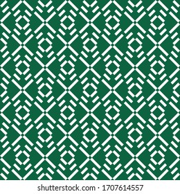 Seamless pattern. Strokes, rhombuses, crosses ornament. Folk wallpaper. Shapes backdrop. Embroidery background. Tribal motif. Ethnic mosaic. Textile print, web design, abstract illustration. Vector.