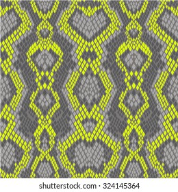 Green seamless snake skin pattern, Stock vector