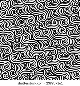 seamless pattern in the style of Maori tattoos