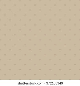 Seamless pattern in the style of polka dot, dot light brown on a beige background.