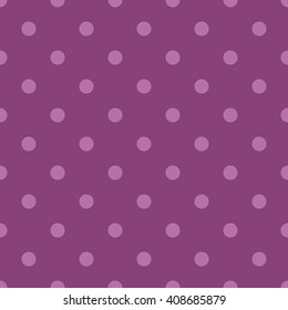 Seamless pattern in the style of polka dot. The two shades of trendy color bright pink purple bodacious.