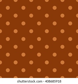 Seamless pattern in the style of polka dot. The two shades of trendy color dark red orange autumn leaves potter's clay, tree bark color.