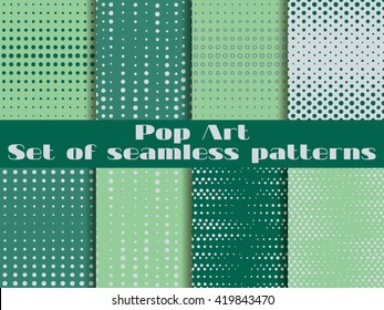 Seamless pattern in the style of pop art with dots. Vector illustration.