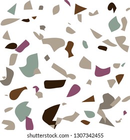 Seamless pattern in style Torrezzo. Geometric shapes of different shades gray. Modern and fashionable decor for textiles, for interior and exterior design elements and much mor.White background. Vector