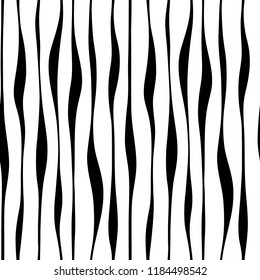 Seamless pattern of stylised graphic stripes on a white background. Vector illustration.