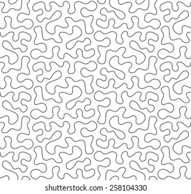 Seamless pattern. Stylish abstract texture randomly curved fantastic shapes.. Vector illustration.