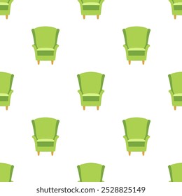 Modelo inconsútil con los sillones elegantes, impresión de moda con los Elementos de los muebles, textura del Vector para la materia textil, postal, empaquetado, cubierta de la impresión