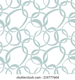 Seamless pattern. Stylish background. Monochrome texture with interwoven ropes. Vector repeating print