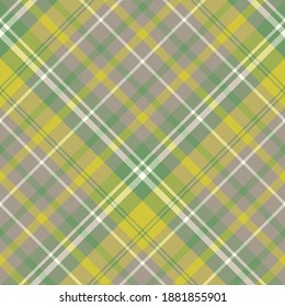 Seamless pattern in stylish beige and green colors for plaid, fabric, textile, clothes, tablecloth and other things. Vector image. 2