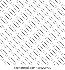 Seamless pattern. Stylish black and white texture. Regularly repeating geometrical elements, shapes, arcs, ovals. Monochrome. Backdrop. Web. Vector element of graphic design