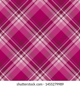 Seamless pattern in stylish bright berry pink colors for plaid, fabric, textile, clothes, tablecloth and other things. Vector image. 