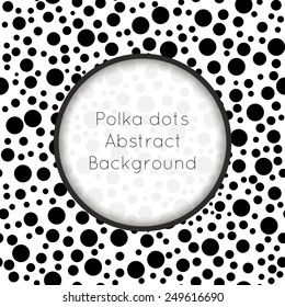 Seamless pattern, stylish colorful vintage polka dot texture. Vector illustration