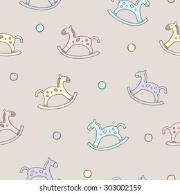 Seamless pattern stylish cute toy , vector elegance background. Children's decoration texture.